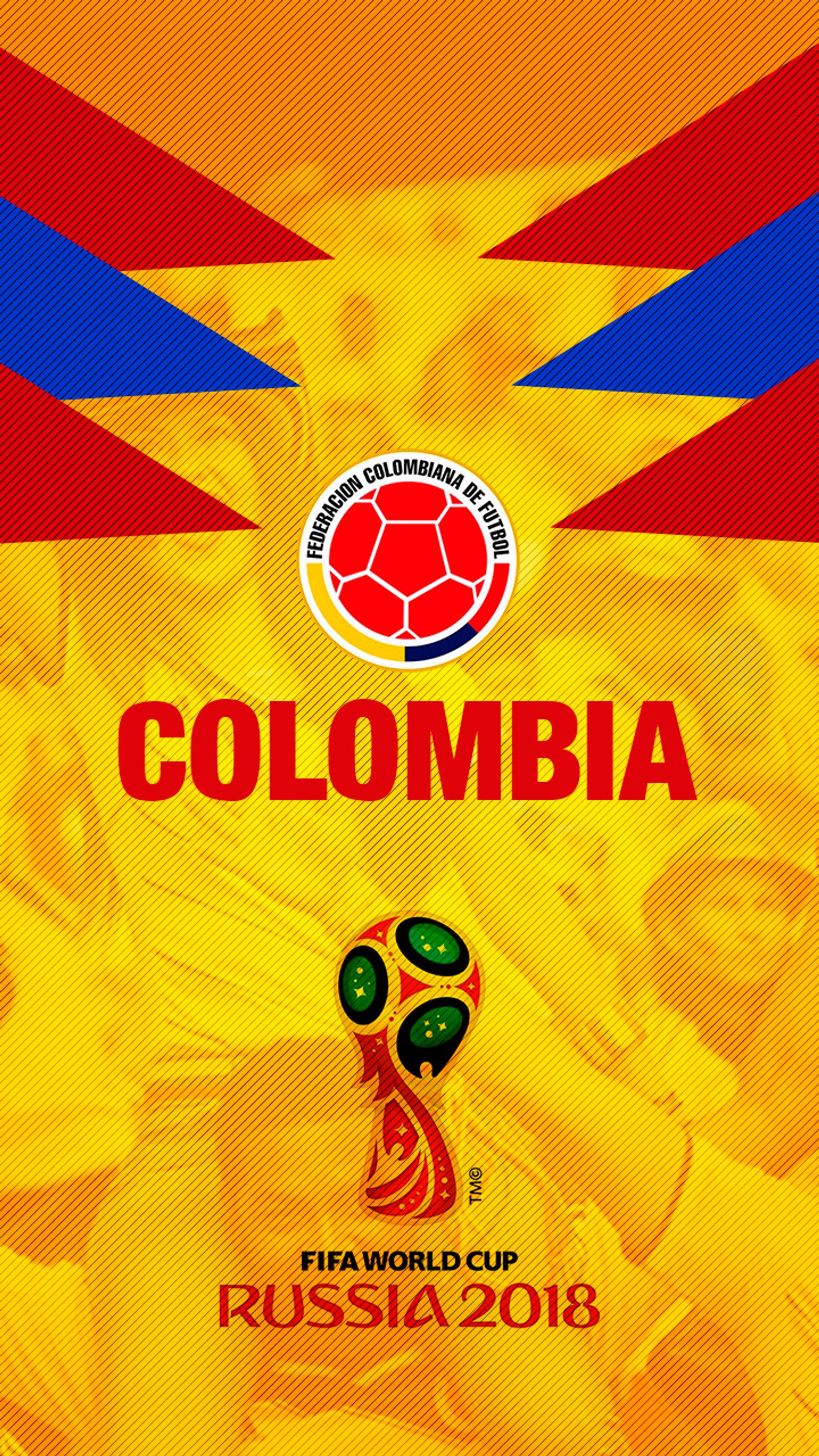 Um close de uma bola de futebol com uma bandeira ao fundo (colômbia, colombia rusia)