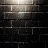 Abstract Black Brick Wall with Subtle Lighting