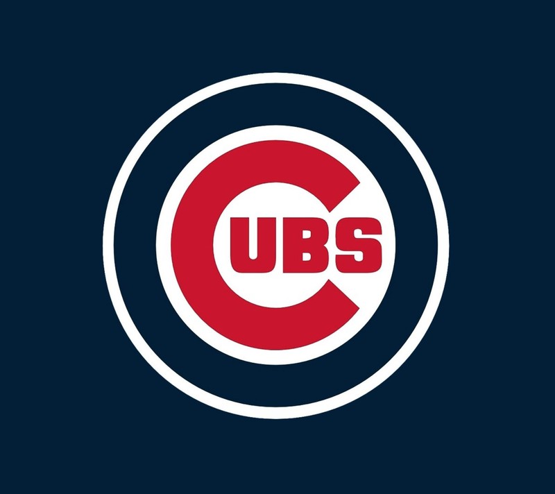 Логотип chicago cubs на синем фоне (чикаго, chicago, кубс, cubs)