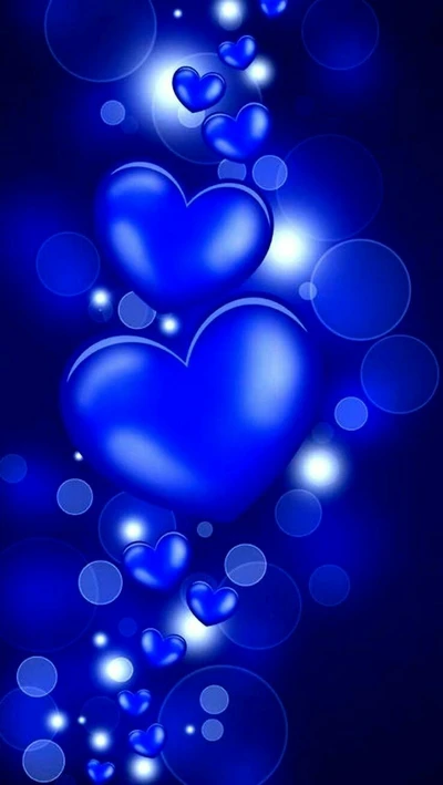 hearts, blue