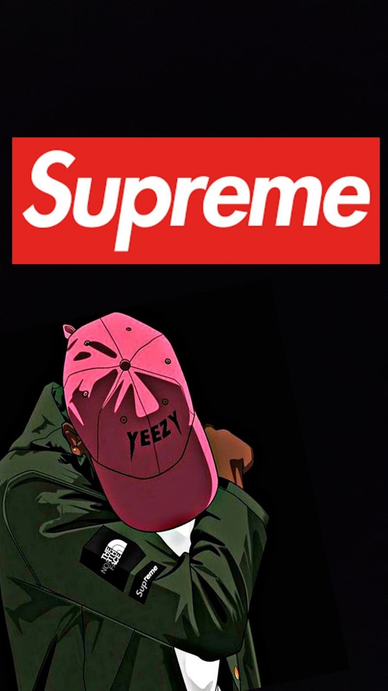 Шапка supreme x yeezx от theartofox (северное лицо, supreme, йизи, yeezy)