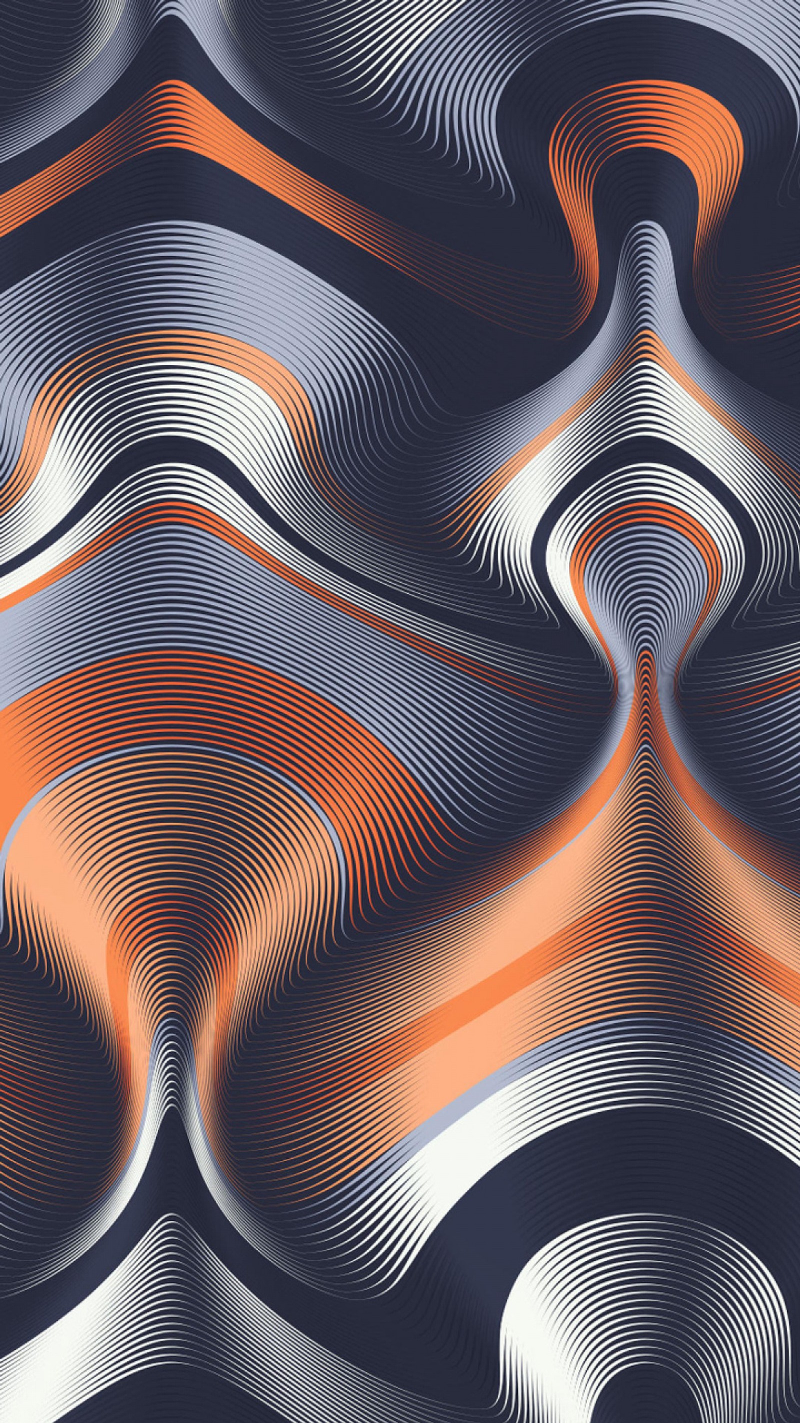 3d, abstract, black, orange, s7 Download Wallpaper