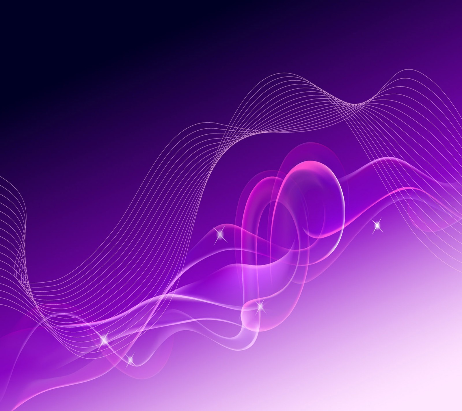 Abstract purple background with wavy lines and bubbles (abstract, purple)