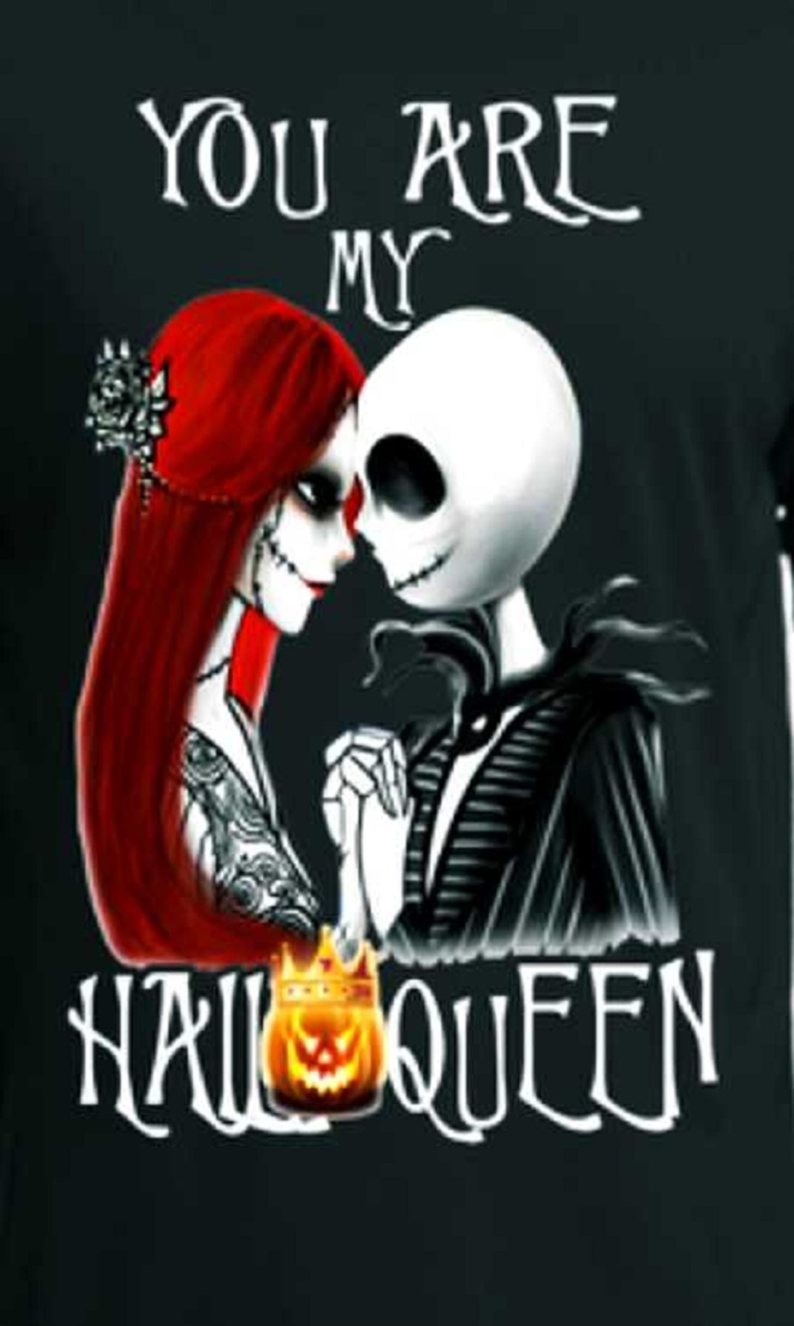 Скачать обои halloweeen, джек скеллингтон, любовь, салли, sally