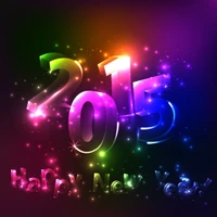 Vibrant Abstract Celebration of 2015: A Colorful New Year’s Greeting