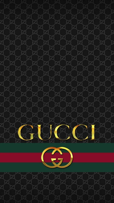 Luxuriöse Gucci-Markenbildung mit ikonischen Farben und Logo