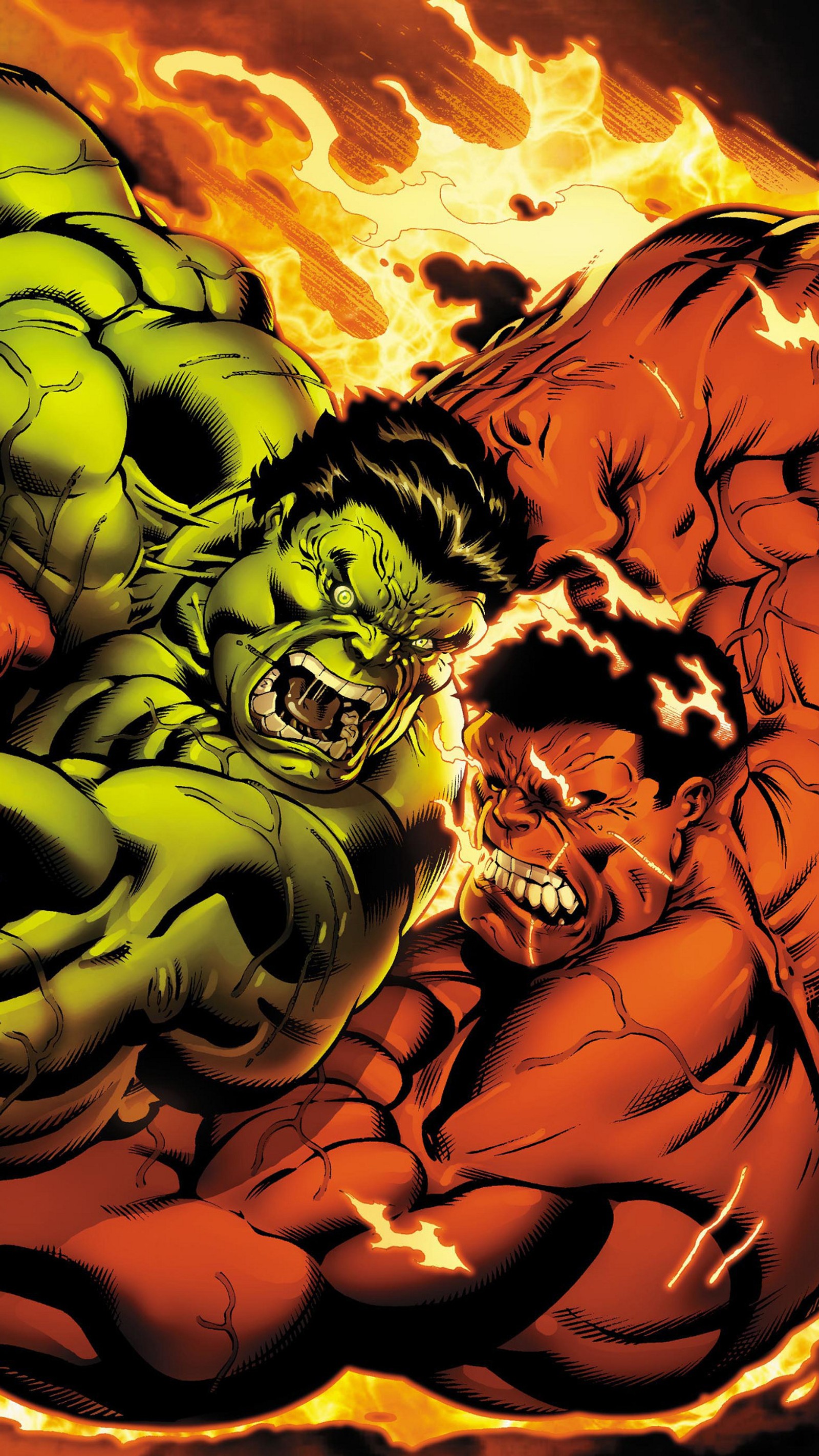 Hulk et red hulk se battent l'un contre l'autre (avengers, hulk, marvel, rulk)