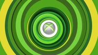 Logo Xbox vert abstrait dans un design circulaire