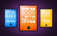 Inspirational Quotes in Vibrant Frames