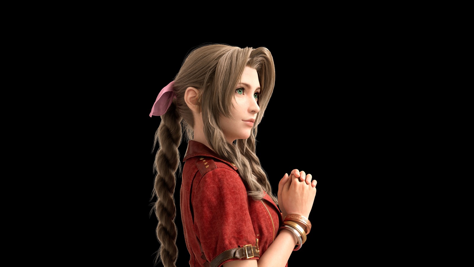 Descargar fondo de pantalla final fantasy vii remake, aerith gainsborough, cloud strife, tifa lockhart, cabello