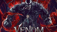 Eddie Brock confronts Venom against a backdrop of chaos and menace in "Venom: Let There Be Carnage.