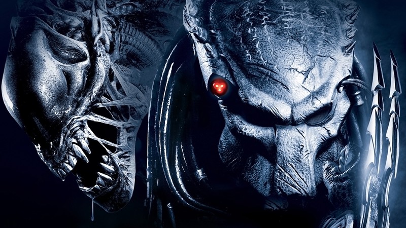 Постер фильма хищник против хищника (чужой против хищника, alien vs predator, инопланетянин, хищник, тьма)