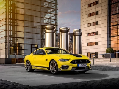 форд мустанг мач 1, ford mustang mach 1, желтые машины, 2021, 5k