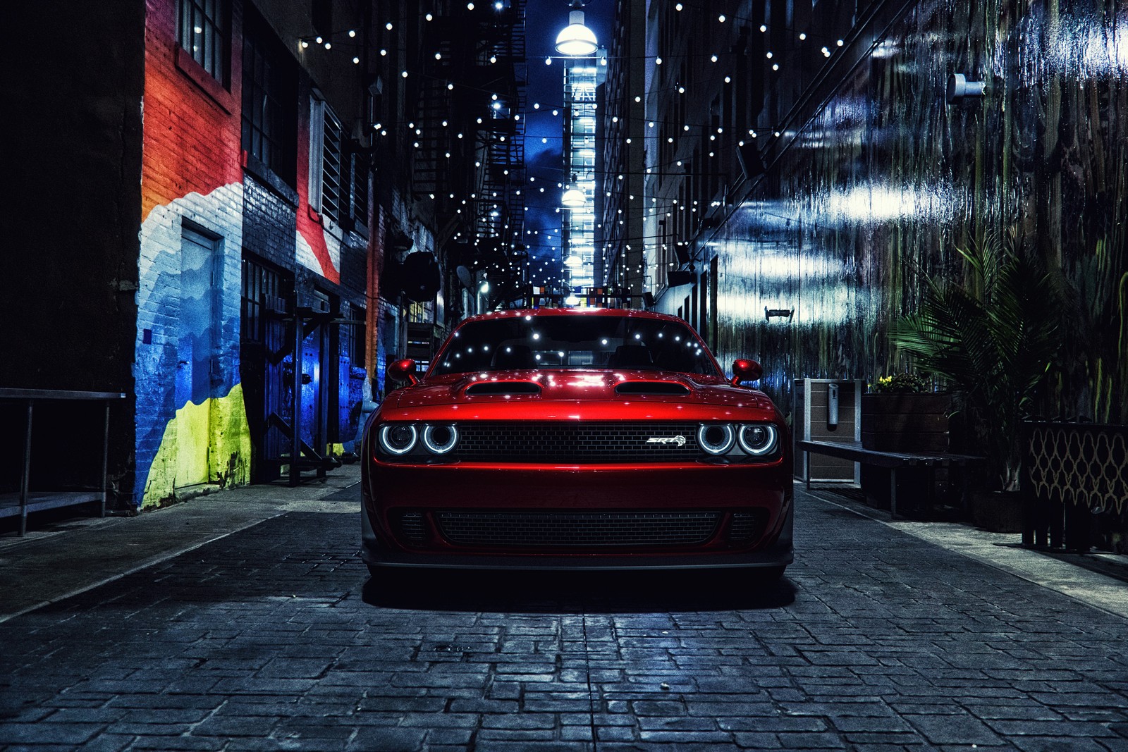 Lade dodge challenger srt hellcat, muscle cars, autos, 4k hintergrund herunter