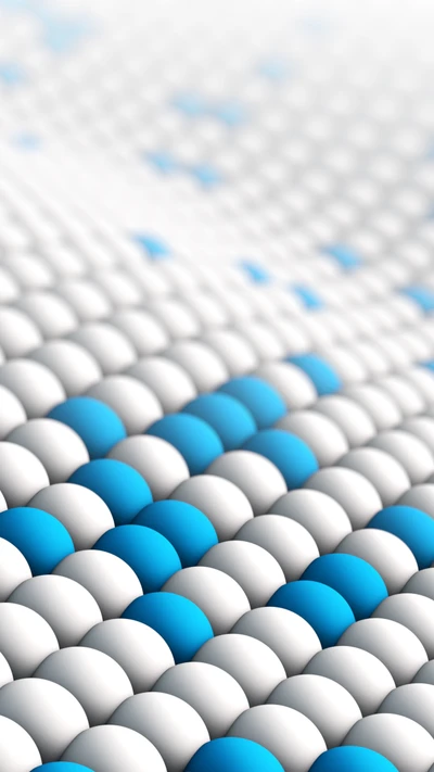 Close-Up of Electric Blue and White Circular Patterns in a Meshed Design