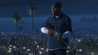 franklin clinton, grand theft auto v, grand theft auto san andreas, arbre, nuit