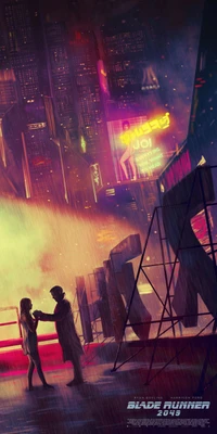 blade runner, plakat, kunst, cyberpunk, welt