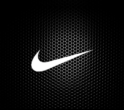 Logo Nike sur fond noir texturé