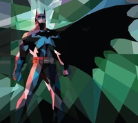 Design polygonal artistique HD de Batman