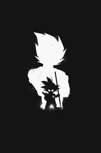 Silhouette von Goku und Vegeta: Ein Symbol der Saiyajin-Power