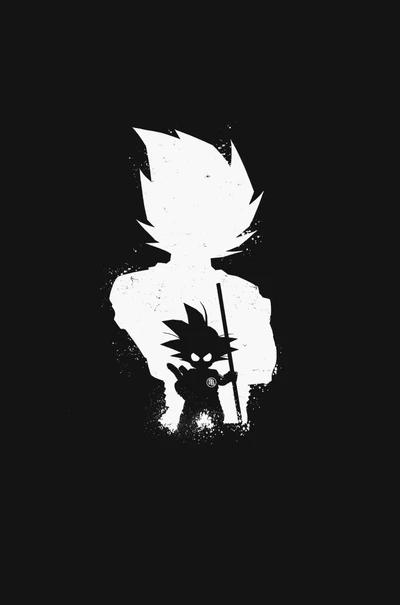 Silhouette of Goku and Vegeta: A Symbol of Saiyan Power