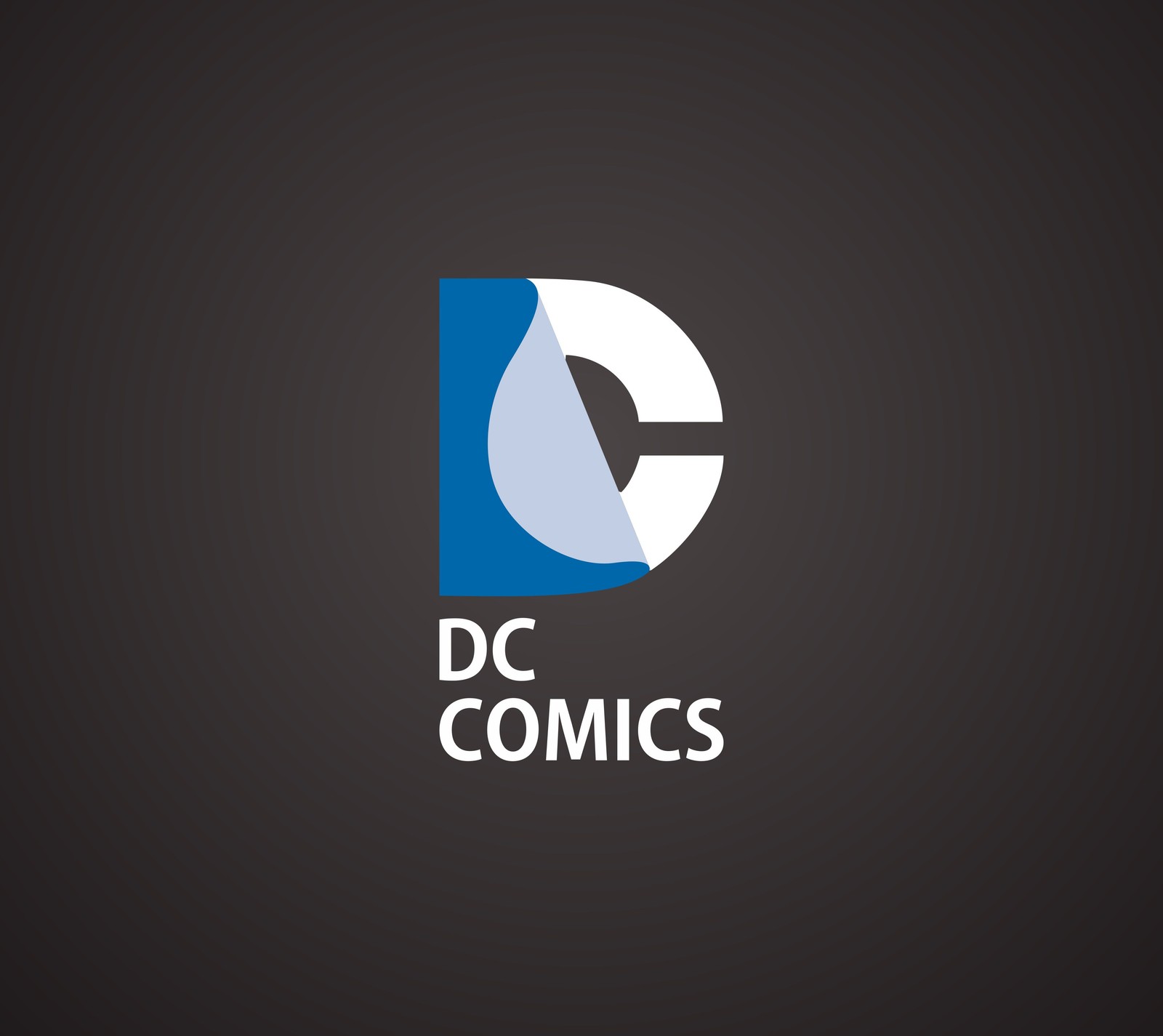 Dc comics-logo auf dunklem hintergrund (schwarz, blau, comic, comics, dc comics)