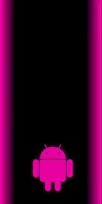 android, bars, glow, lockscreen, pink wallpaper