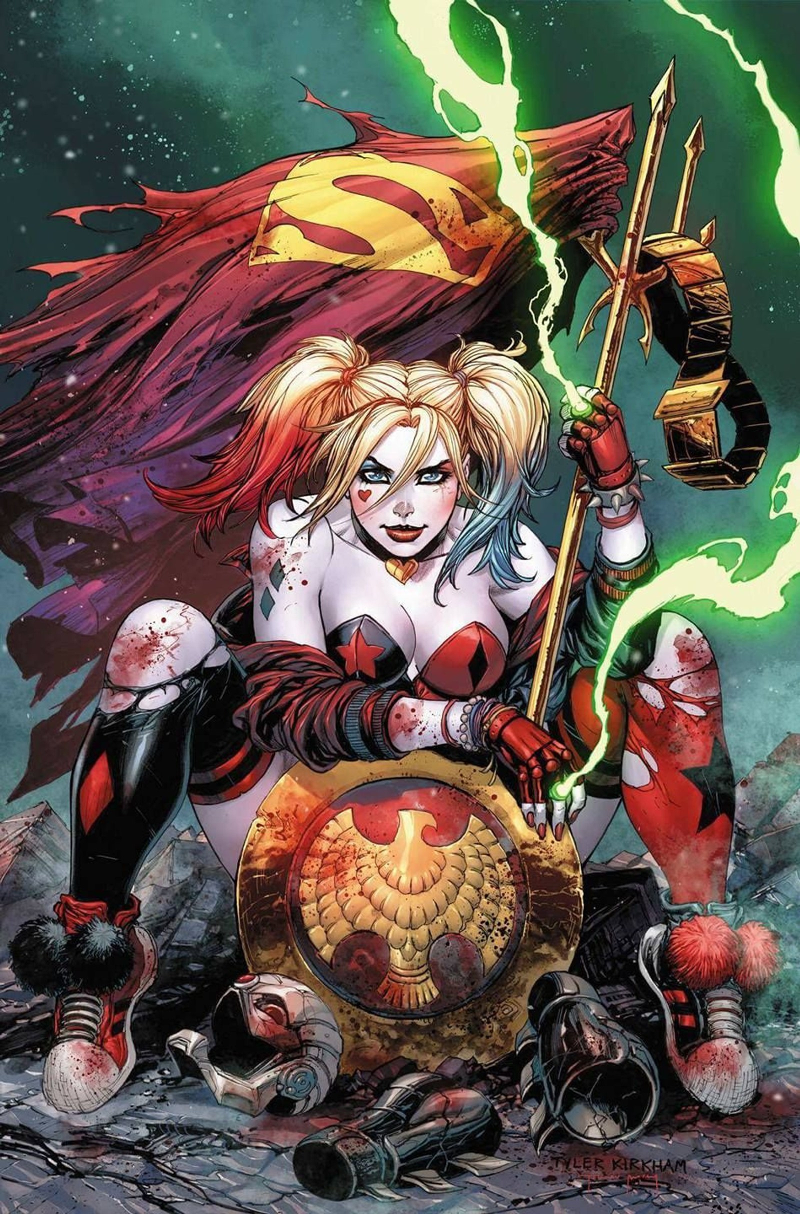 Harley y la bruja del caballero oscuro (harley, quinn, justicia, escuadrón)