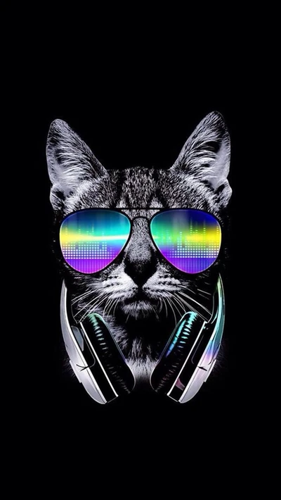 gato, katze, dj, musik, planet