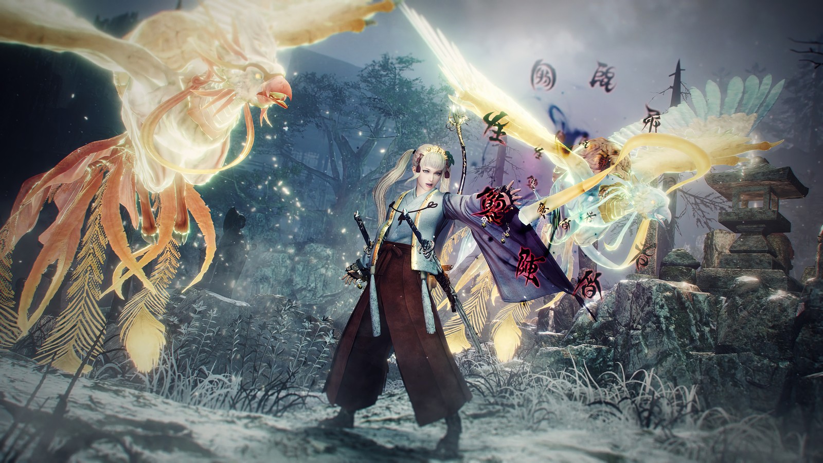 nioh 2, video game, girl, complete edition wallpaper