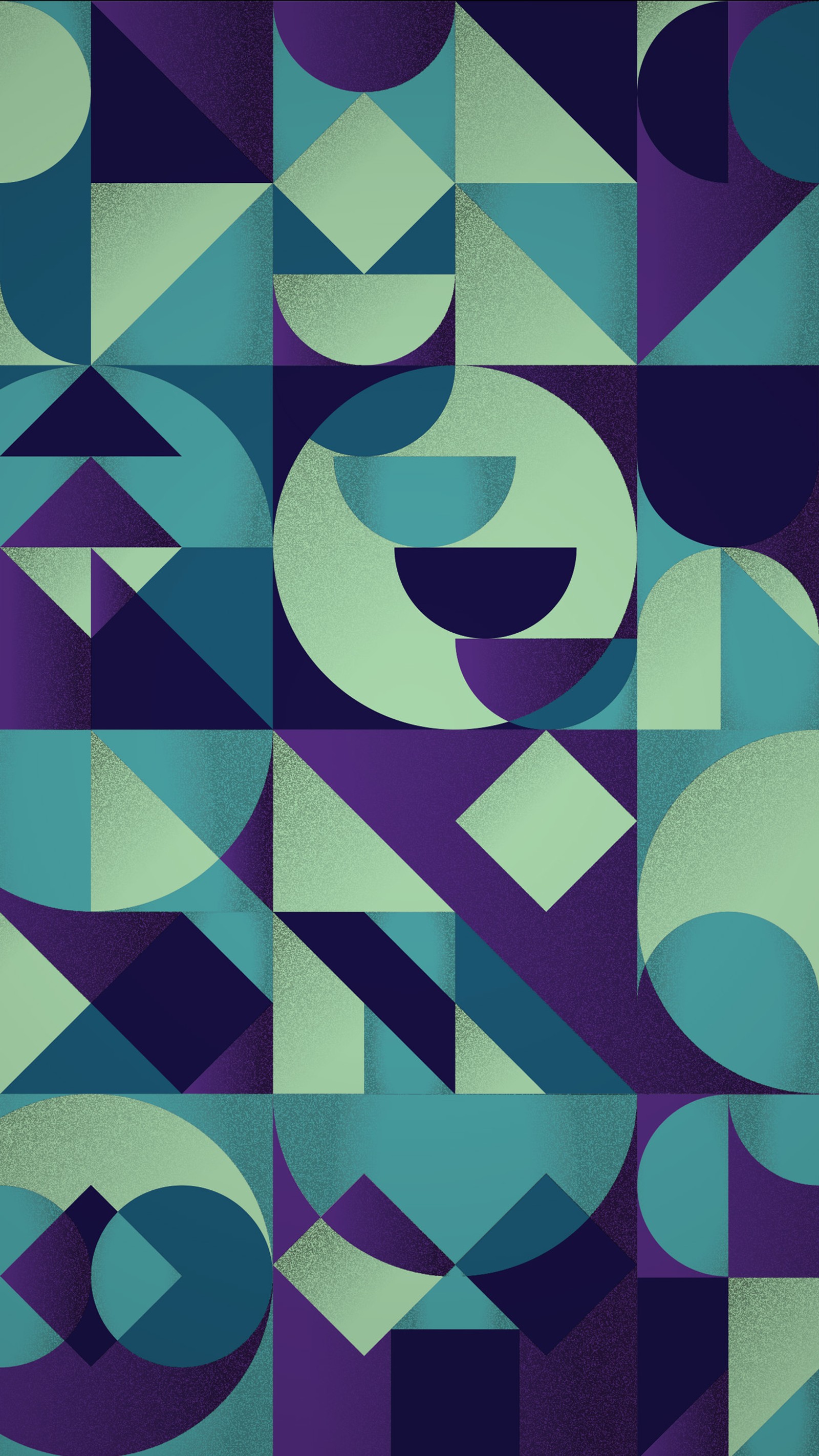 A close up of a pattern of geometric shapes on a purple background (pattern, design, graphic design, symmetry, rectangle)