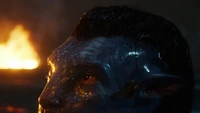 Jake Sully Amidst Fiery Chaos in Avatar: The Way of Water