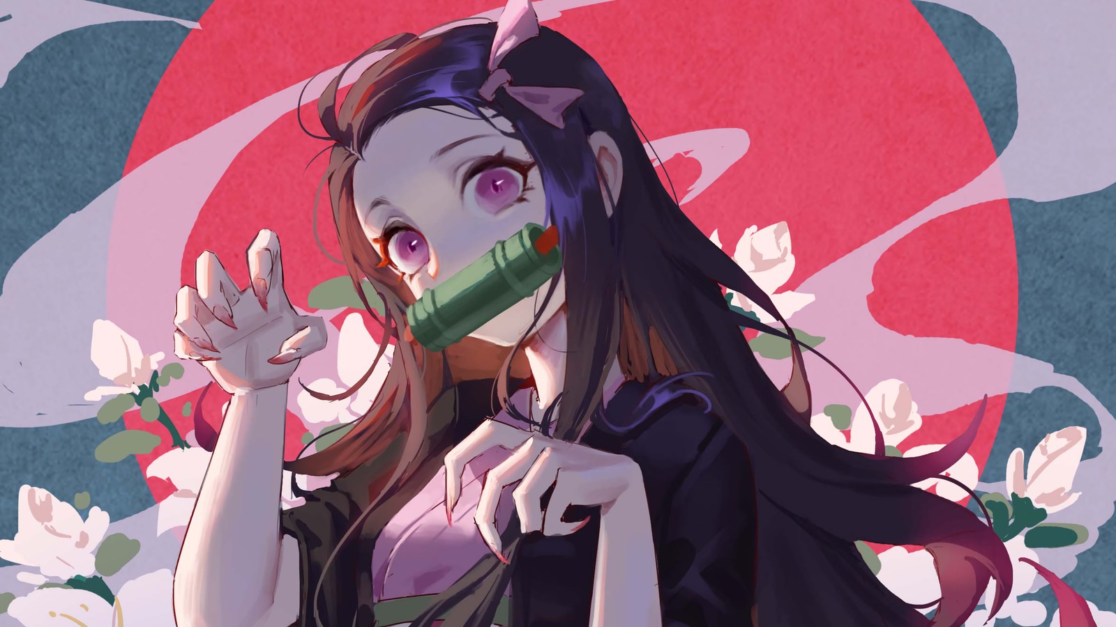 nezuko kamado, kimetsu no yaiba, demon slayer kimetsu no yaiba, anime, 鬼滅の刃 wallpaper