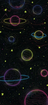 Colorful Cosmic Patterns: A Vibrant Exploration of Celestial Bodies