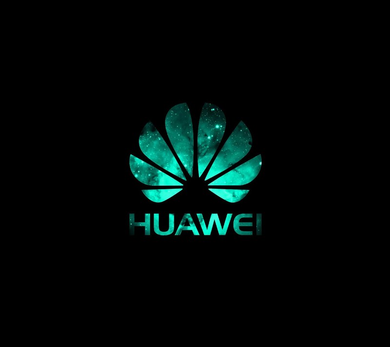 Крупный план зеленого логотипа на черном фоне (чёрный, бренд, честь, huawei, логотип)