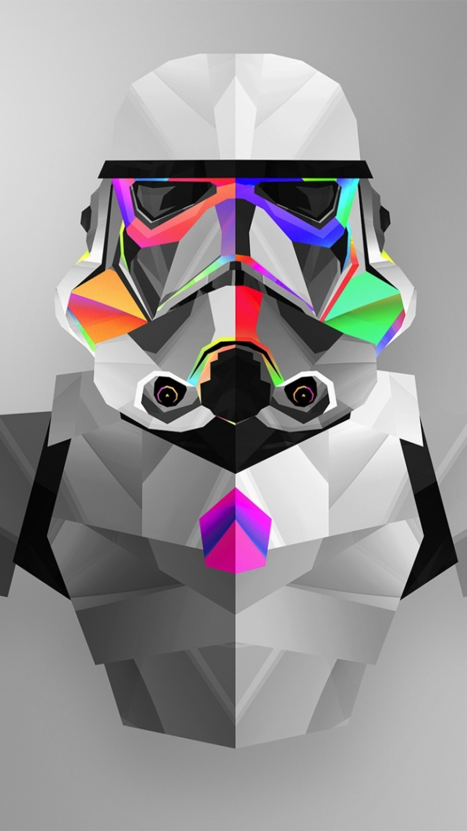 Um close de um capacete de soldado das estrelas em um fundo cinza (abstrato, clone, star wars, starwars)