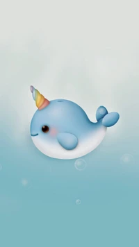 cute, narwhal