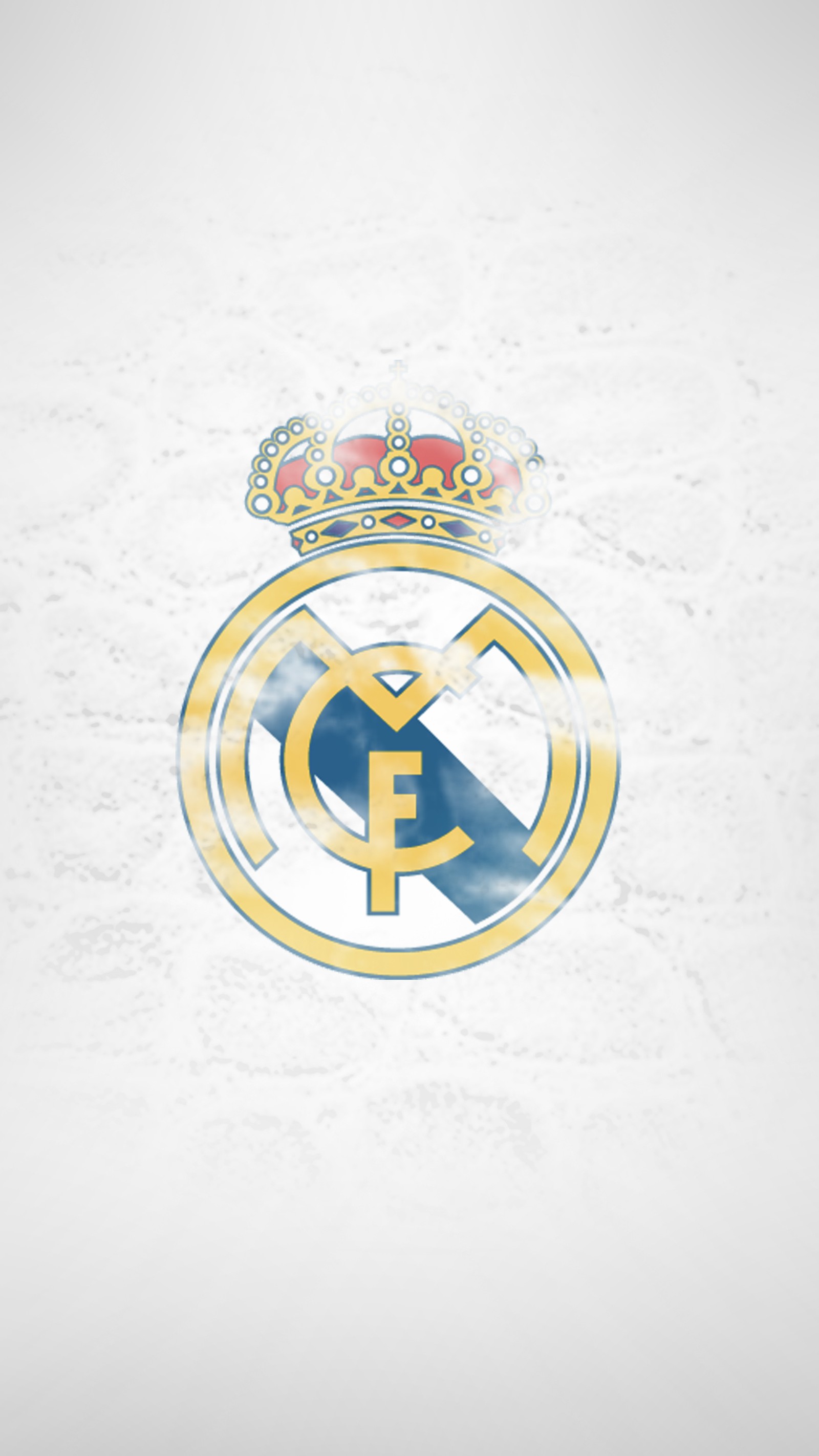 Um close-up de uma parede branca com o logo do real madrid (distintivo, bernabéu, bernabeu, casemiro, campeão)