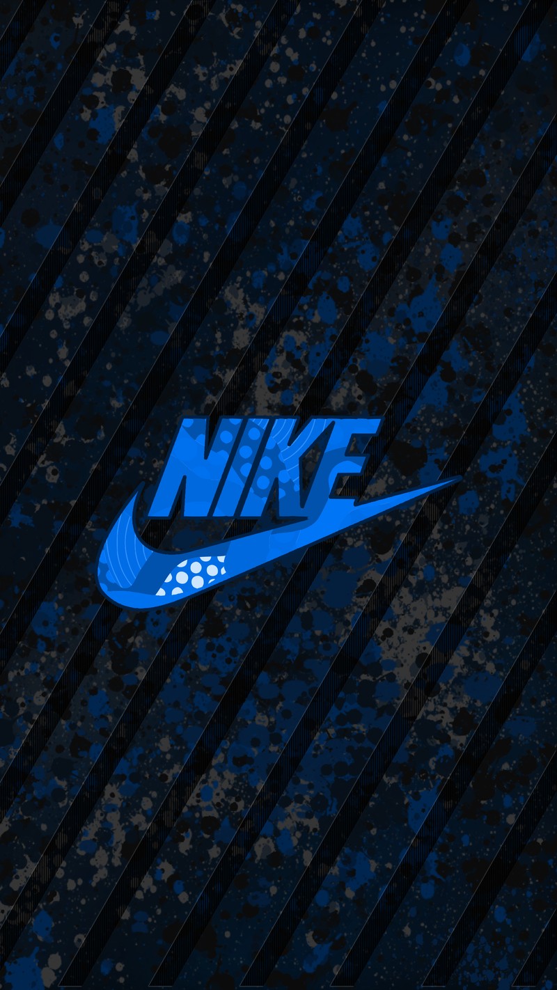 Близкий план синего логотипа nike на черном фоне (бапе, bape, синий, логотип, nike)