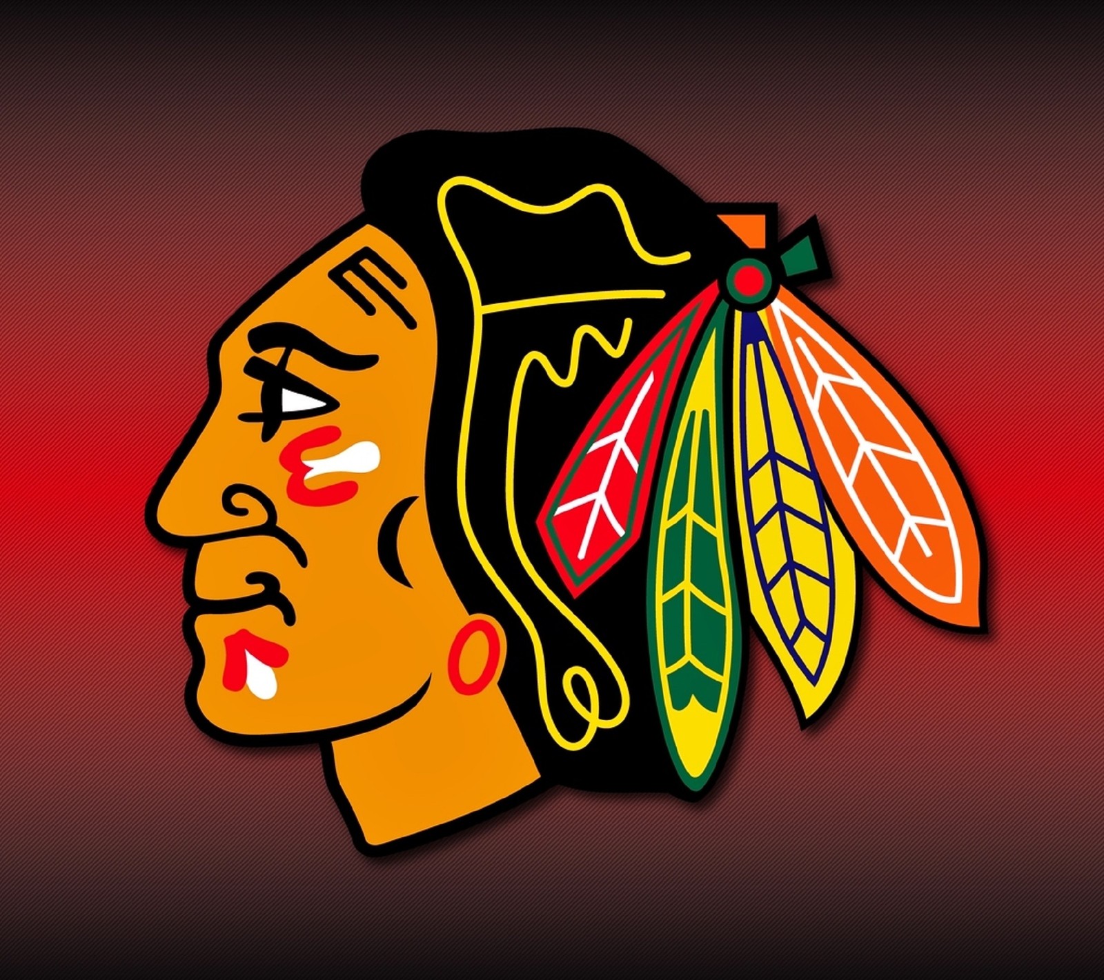 Скачать обои блэкхоуки, blackhawks, чикаго, chicago, перья