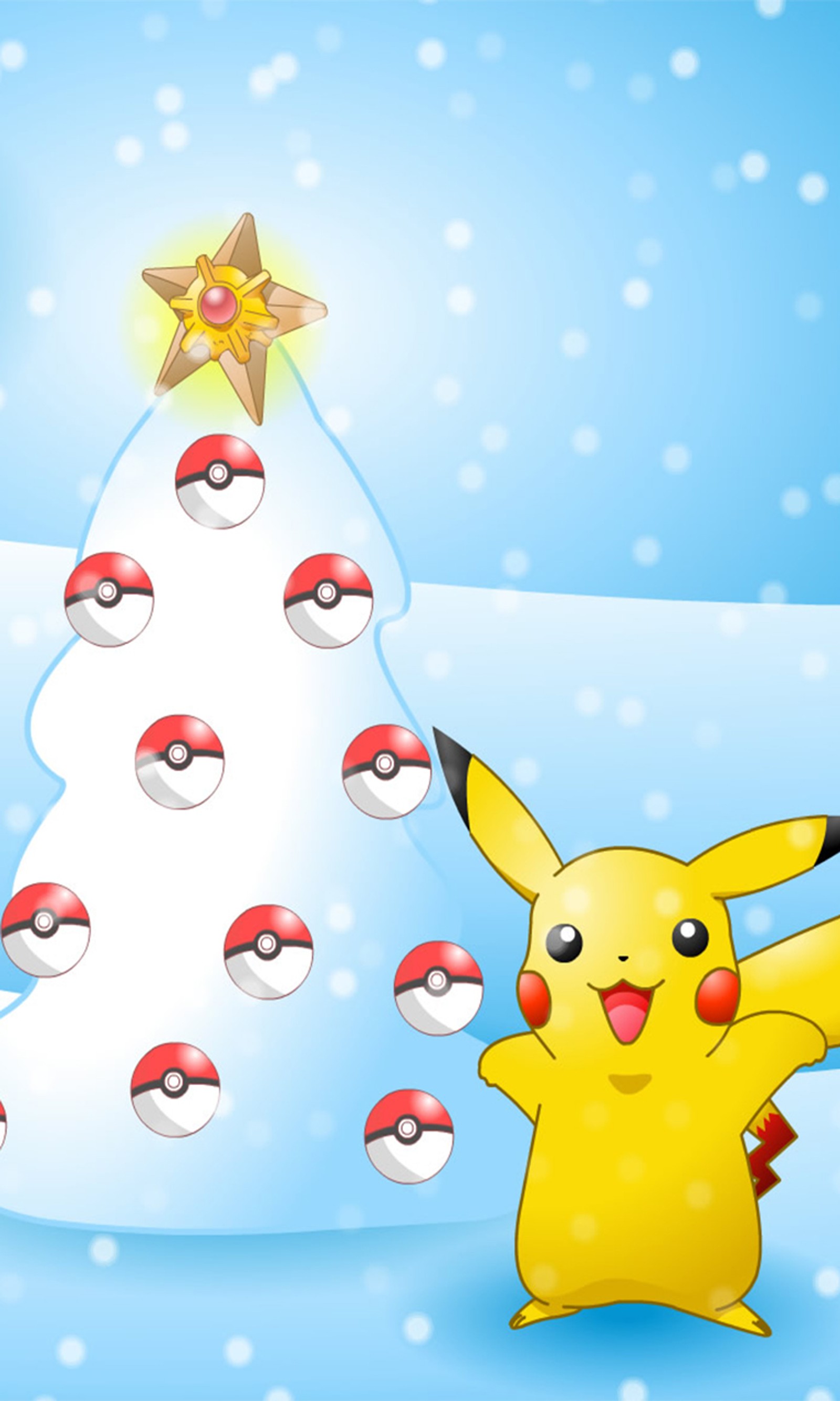 Pokémon-weihnachtsbaum mit pikachu und anderen pokémon (anime, weihnachten, pikachu, pokémon, pokemon)