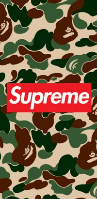 camo, green, red, supreme