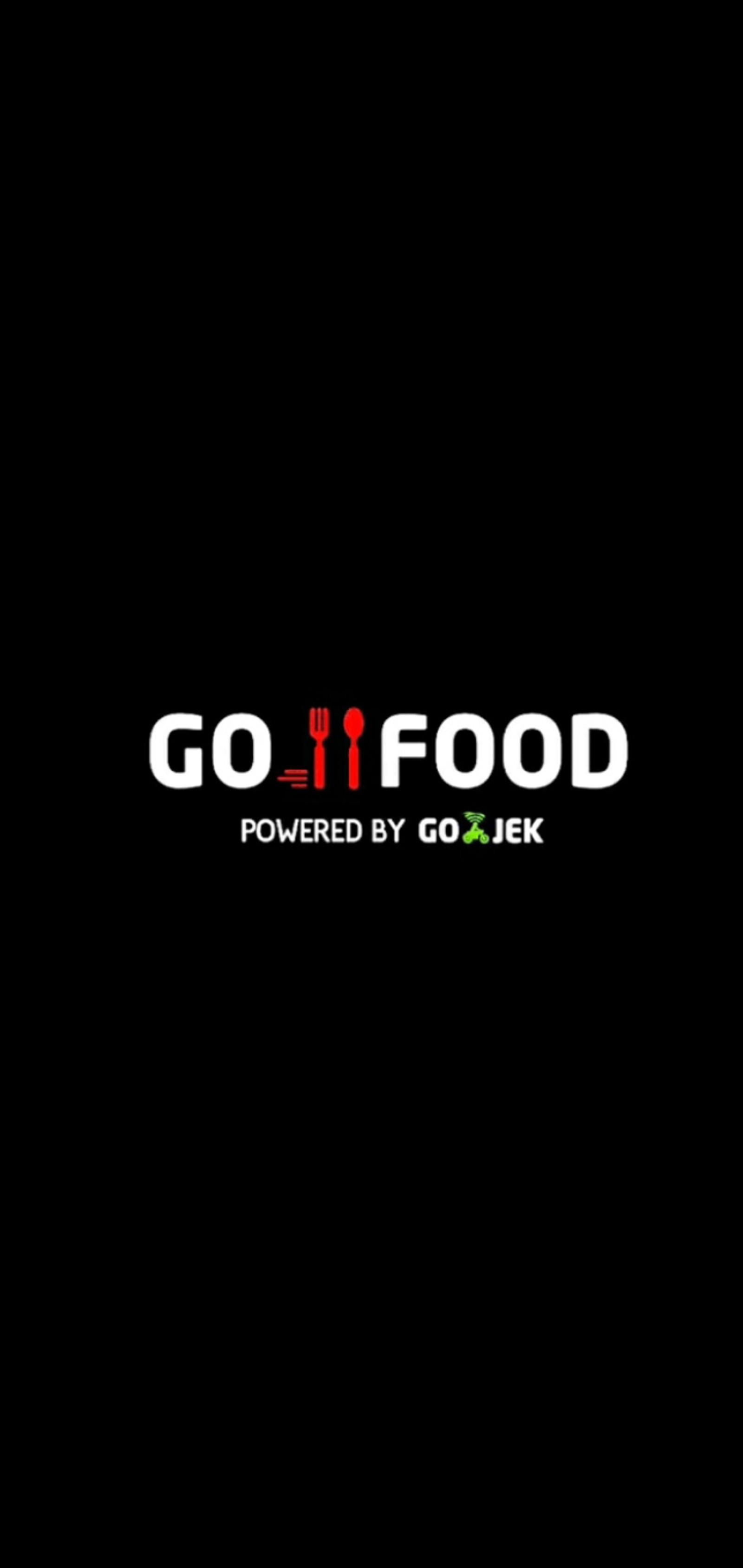 A close up of a black background with a logo for go - it food (black, gojek, logo)