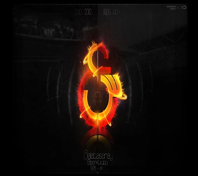 Galatasaray Logo with Fiery Effects