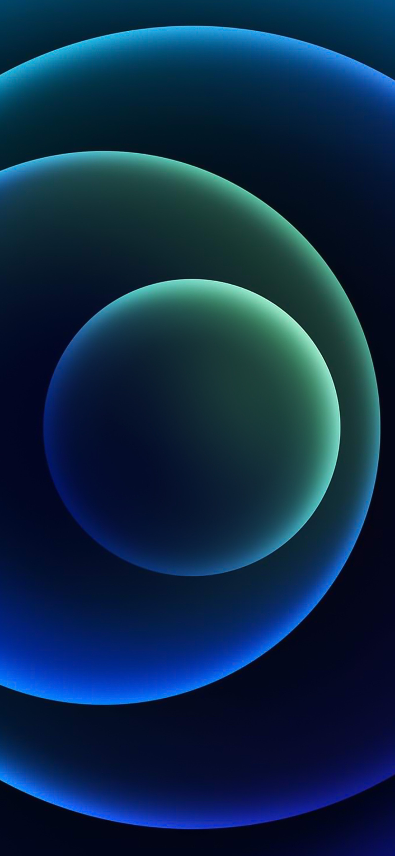 Un primer plano de un fondo abstracto azul y verde con una forma circular (ios, manzanas, ios 11, atmósfera, azul)