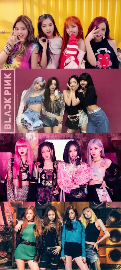 Dynamisches Blackpink: Eine 4K Feier von Stil und Einheit