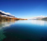 lake, mountain