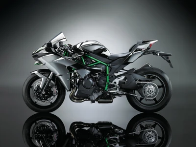 Kawasaki Ninja H2: Элегантный супербайк с ярким автомобильным освещением