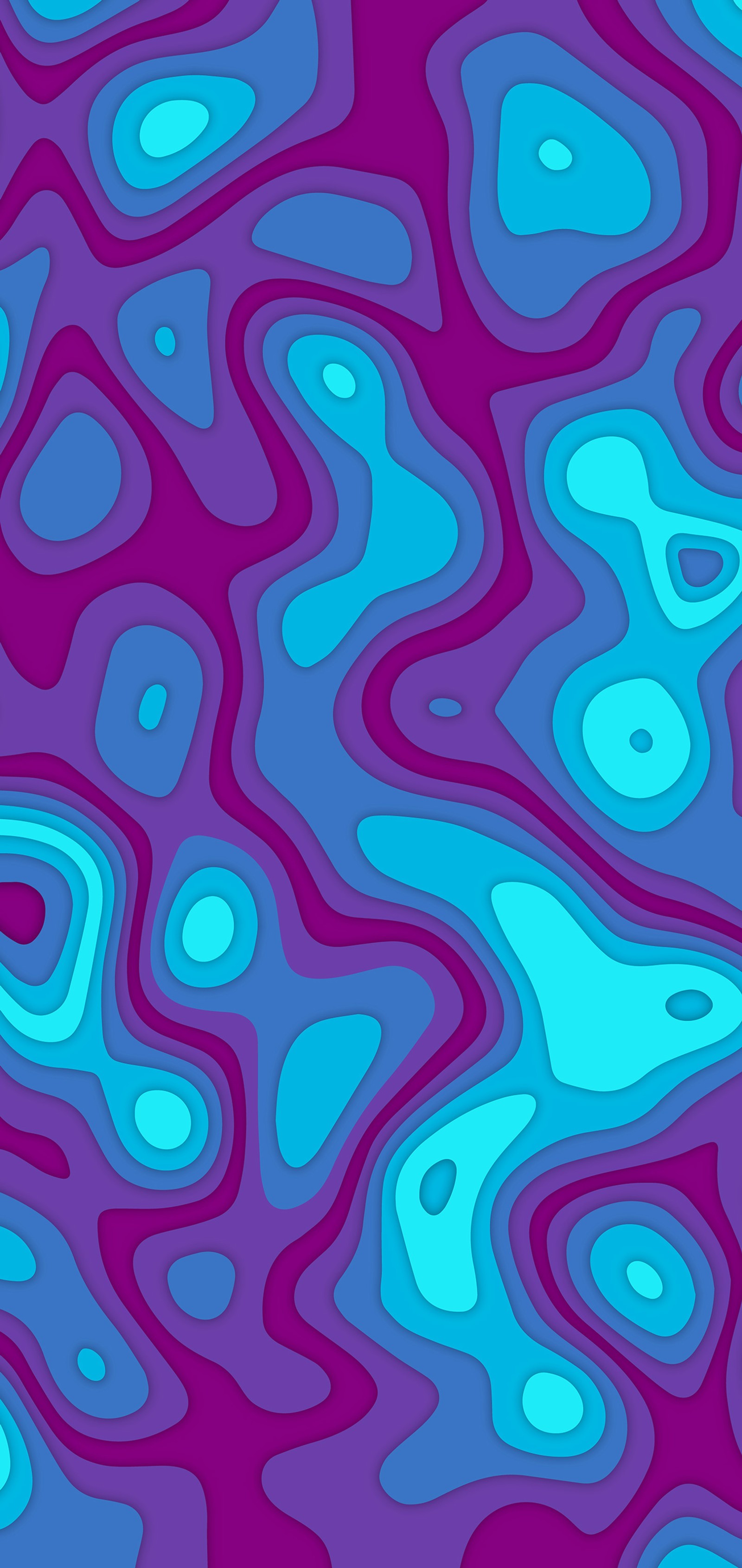 Um close-up de um padrão abstrato azul e roxo (padrão, artes visuais, design, azul celeste, rosa)