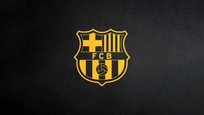 FC Barcelona Crest on Dark Background - 5K Wallpaper